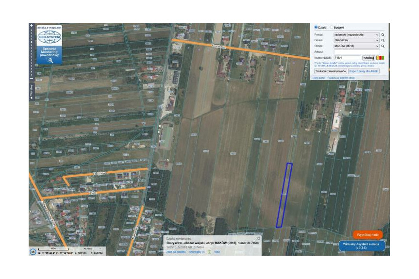 radomski, Skaryszew, Mak&oacute;w, Graniczna, Działka na sprzedaż